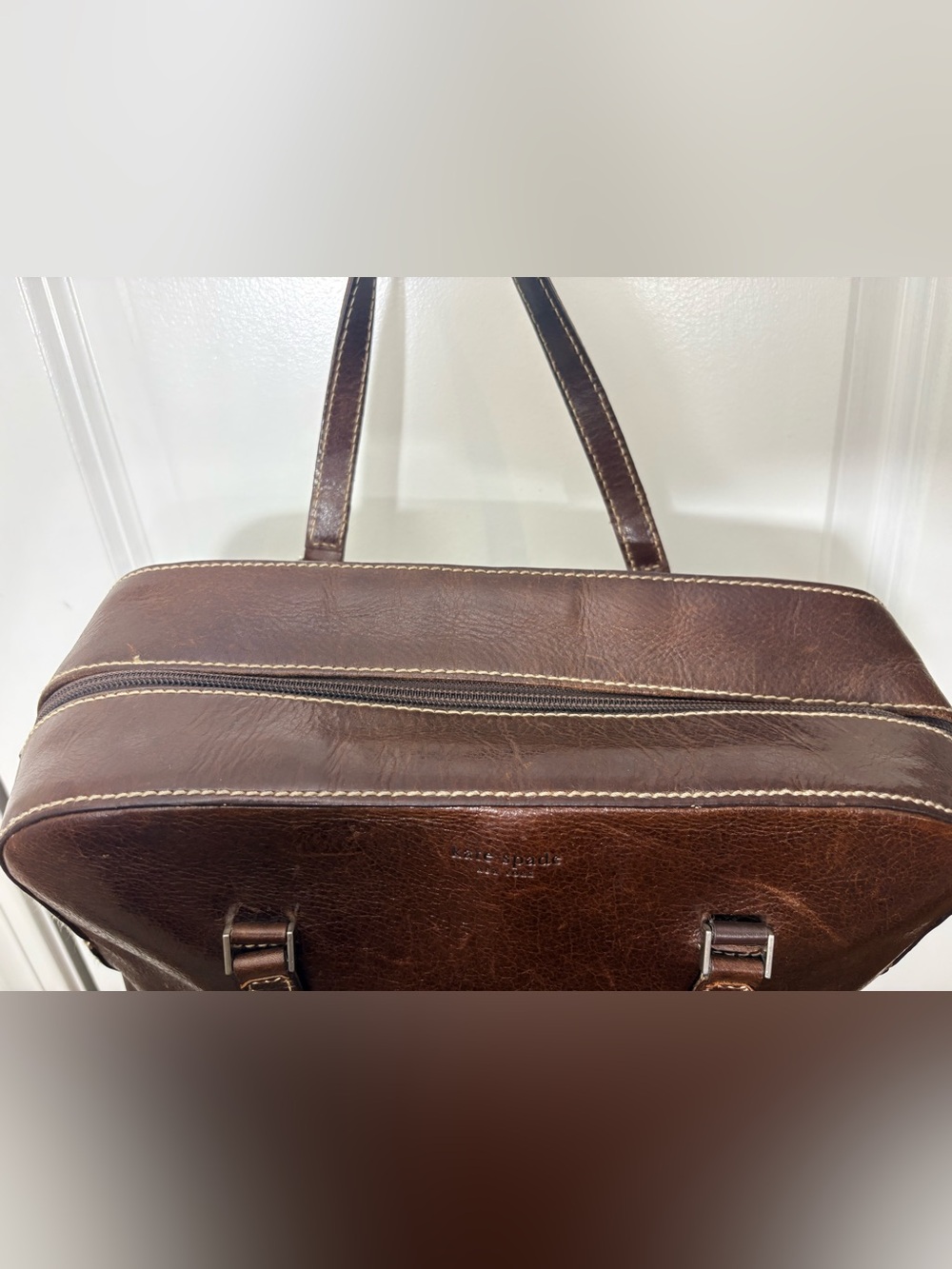 Vintage Kate Spade Italy Leather Sam Satchel - Picture 8 of 14